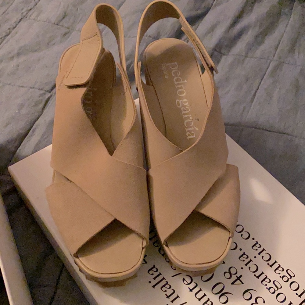 Pedro Garcia nude wedges minimum wear maybe once
